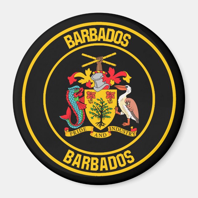 Íman Barbados Round Emblem (Frente)