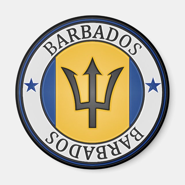 Íman Barbados Round Emblem (Frente)