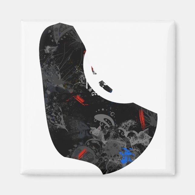 Íman Barbados Trendy Sinal de Paz com Mapa de Barbados (Frente)