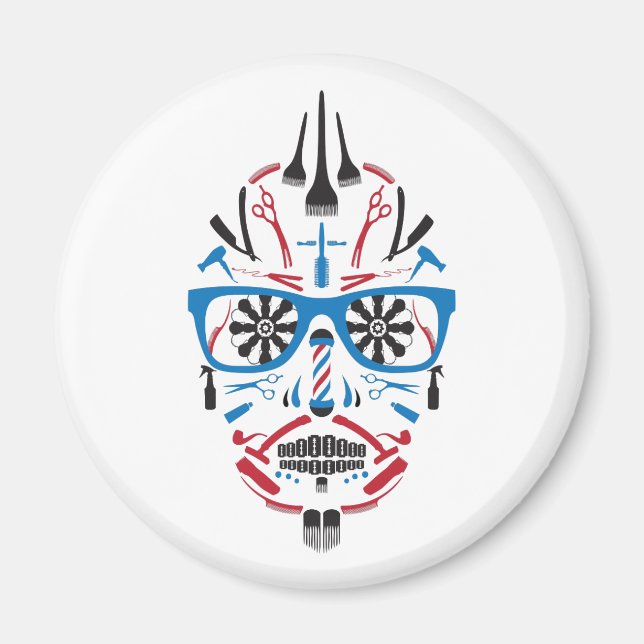 Íman barbearia calavera (Frente)