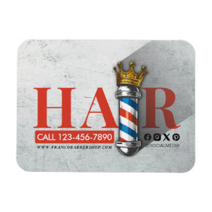 Íman Barber Hair Compra Rei Coroa Barbeiro Par Salão