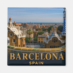 Íman Barcelona Espanha Destino Europeu Icônico de Viage