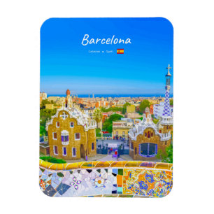 Íman Barcelona, Espanha - Parque Güell Mosaico Gaudí Ar