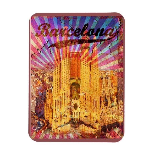 Íman Barcelona, Espanha, Poster vintage (Vertical)