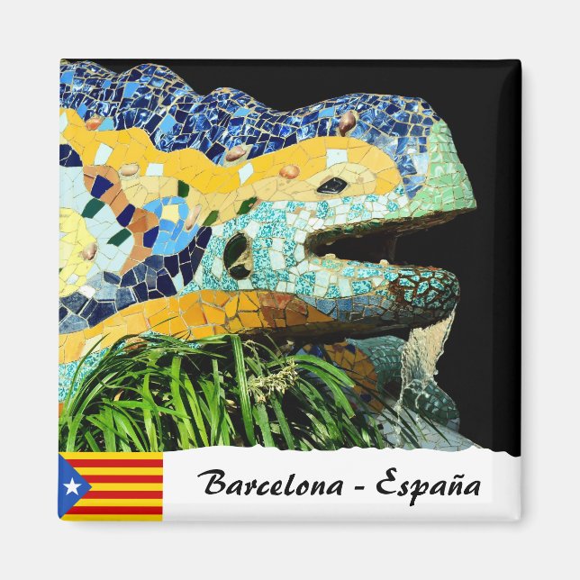 Íman Barcelona Magnet, Lizard Fountain, Spain (Frente)