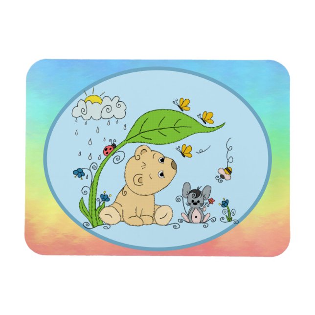 Íman Bärchen im Regen (Horizontal)