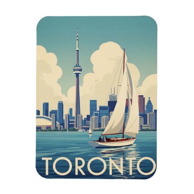 Íman Barco à Vela Antigo em Toronto Canadá Viagem (Vertical)