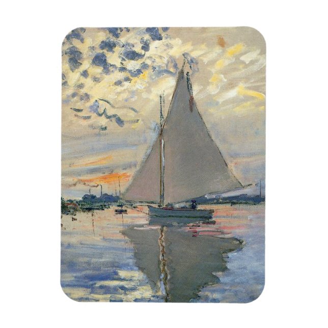 Íman Barco à Vela de Monet Impressionismo Francês Arte  (Vertical)