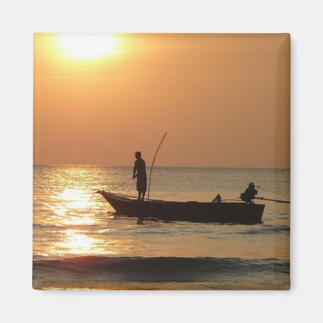 Íman Barco de Pesca ao Sunset (Frente)