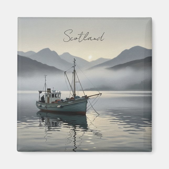 Íman Barco de Pesca na Escócia Viagem (Frente)
