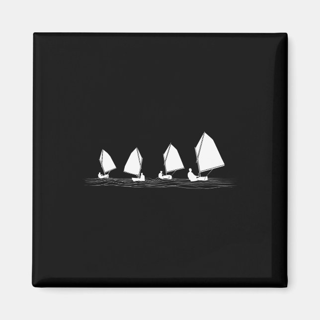 Íman Barco de Vela Laser Optimist de Corrida de Vela La (Frente)