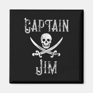 Íman Barco do Capitão Jim Vintage Crânio Pirata Persona