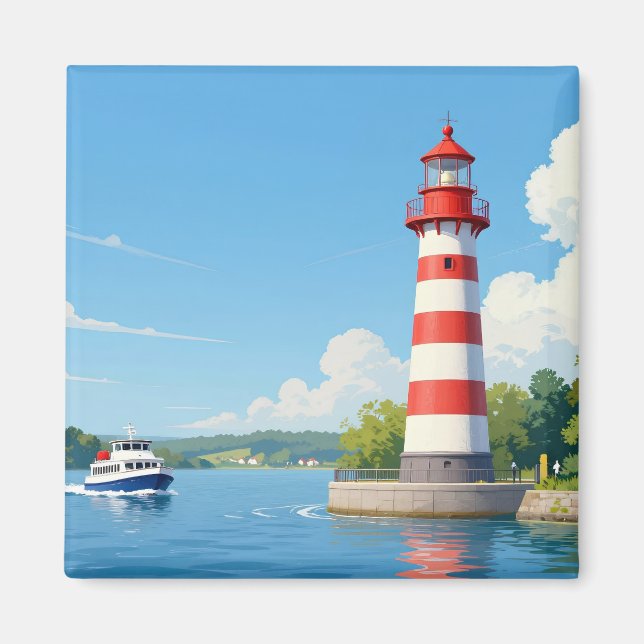 Íman Barco perto de um Farol (Frente)