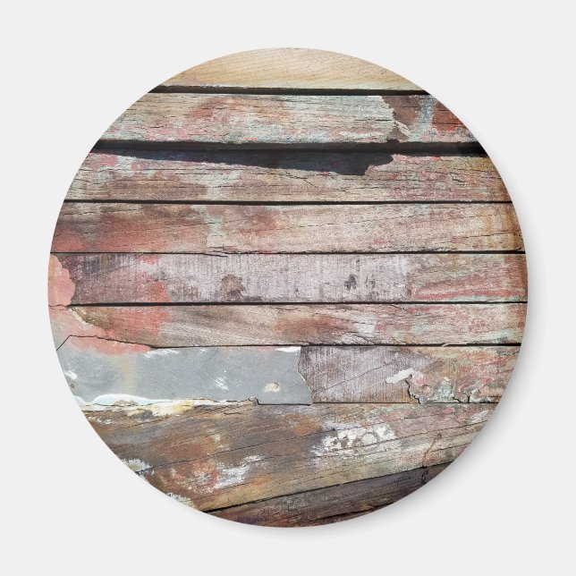 Íman Barco rústico de madeira velha tábuas de madeira (Frente)