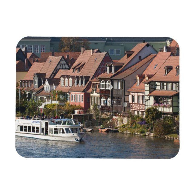 Íman Barco turístico em Little Venice e Rio Regnitz (Horizontal)