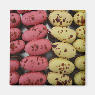 Íman barcos cor-de-rosa & amarelos do chocolate