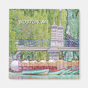 Íman Barcos da cisne de Boston no filtro do lápis e da