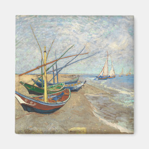 Íman Barcos de pesca na praia por Vincent Van Gogh