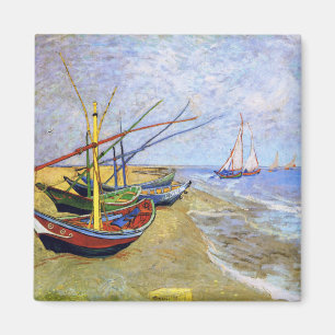 Íman Barcos de pesca na praia, Vincent van Gogh