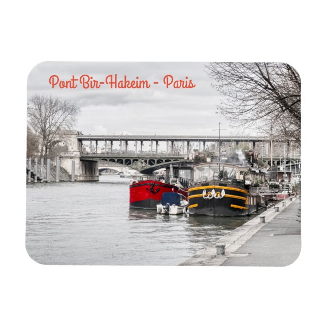 Íman Barcos domésticos perto de Pont Bir-Hakeim - Paris (Horizontal)