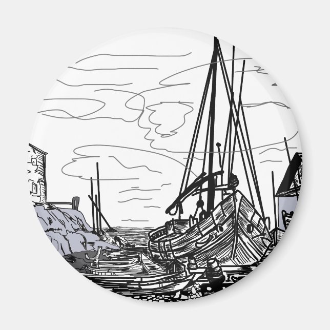 Íman barcos no mar (Frente)