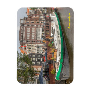 Íman Barge amarrada no Prinsengracht, Amsterdã