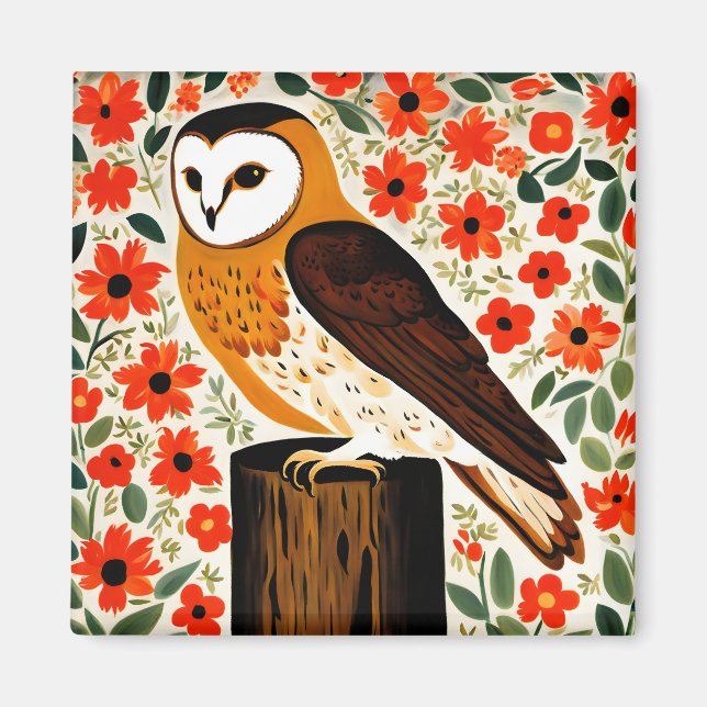Íman Barn Owl (Frente)