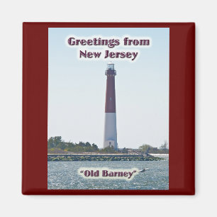 Íman Barnegat Lighthouse NJ Saudações Magnet