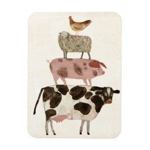 Íman Barnyard Buds - Vaca, Porco, Ovelha e Hen