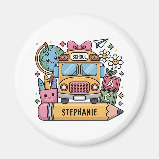 Íman Barramento Personalizado de Volta à Escola - Perso (Frente)