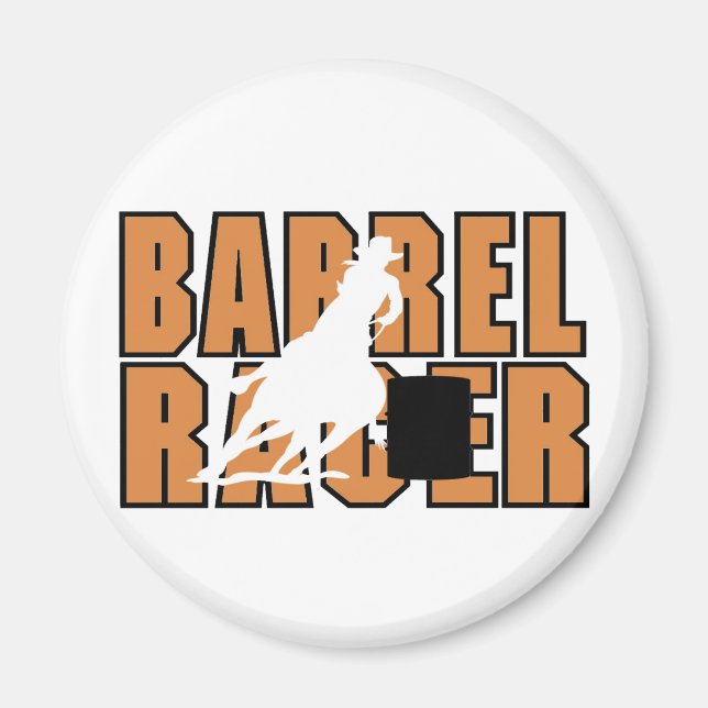 Íman Barrell Racer T-shirts e presentes. (Frente)