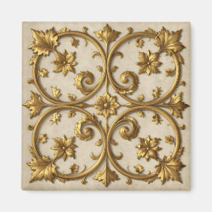 Íman Barroco Ornate Dourado em Filigrana