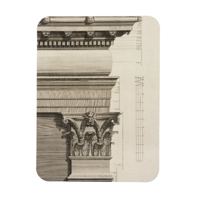 Íman Base, capital e instalação do Pilaster (Vertical)
