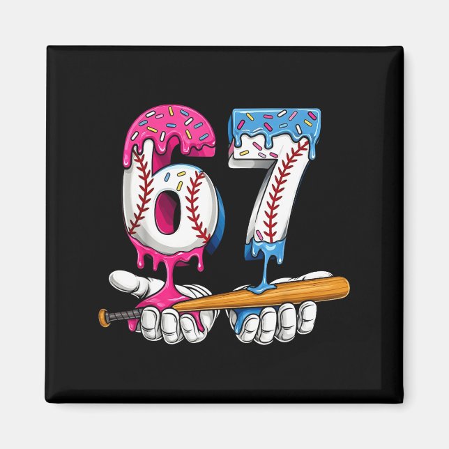 Íman Baseball 67 Ice Cream Drip Six Seven Boys Funny Me (Frente)