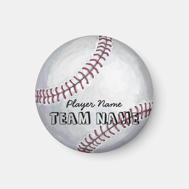 Íman Baseball com nome e número (Frente)