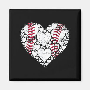 Íman Baseball Coração Amor Jogo Dia de Jogo Fã de Espor