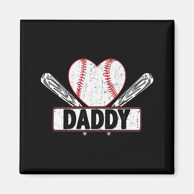 Íman Baseball de baseball com Pai correspondente à famí (Frente)
