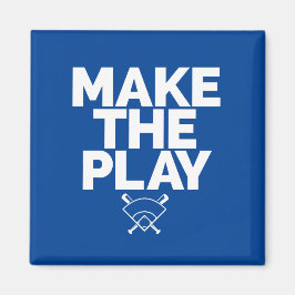 Íman Baseball em Azul