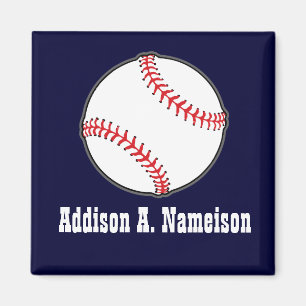 Íman Baseball em Marinho Blue Name