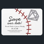 Íman Baseball Homerun Diamond Gem Salve A Data<br><div class="desc">Salvar o Tema do Baseball de Data</div>