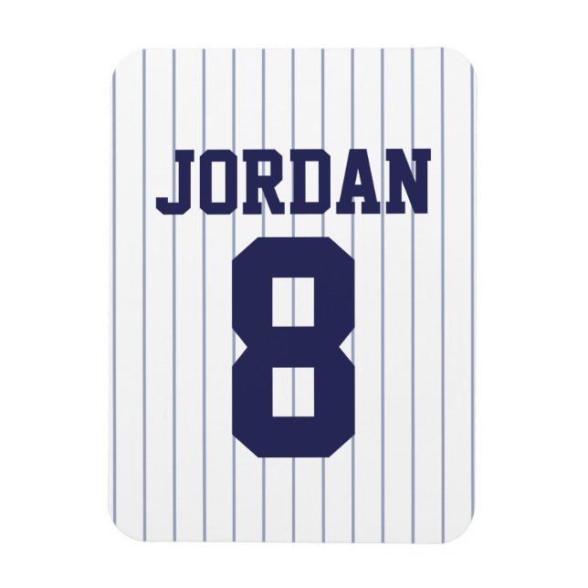 Íman Baseball Jersey com número (Vertical)