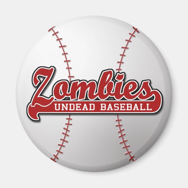 Íman Baseball morto ZOMBIES - ímã (Frente)