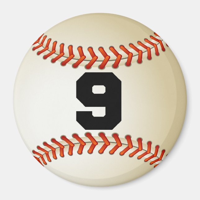 Íman Baseball número 9 (Frente)