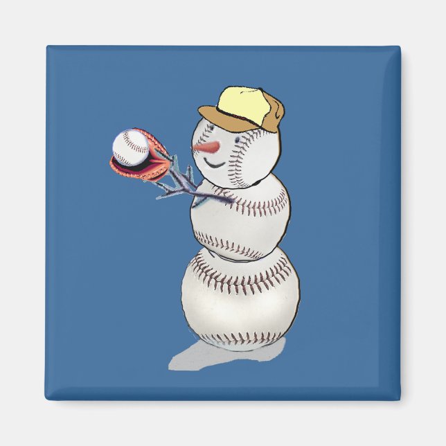 Íman Baseball Snowman (Frente)