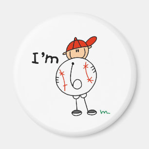 Íman Basebol de Menino Eu Tenho 6 Anos