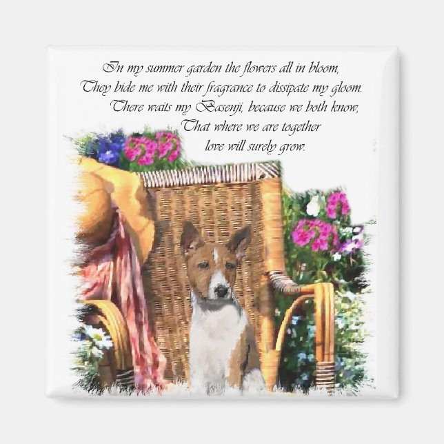 Íman Basenji Lovers Art Gifts (Frente)