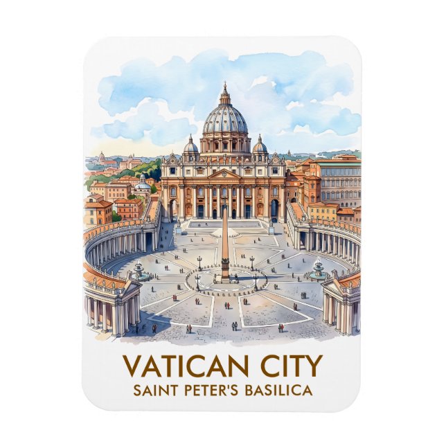 Íman Basílica de São Pedro personalizada Cidade do Vati (Vertical)