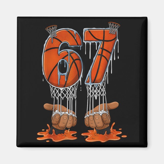Íman Basketball 67 Six Seven Funny Gen Alpha Meme Drip  (Frente)