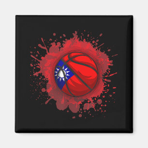 Íman Basquete com Bandeira de Taiwan