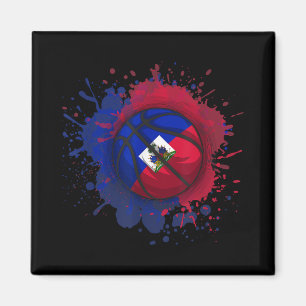 Íman Basquete Com Bandeira Do Haiti
